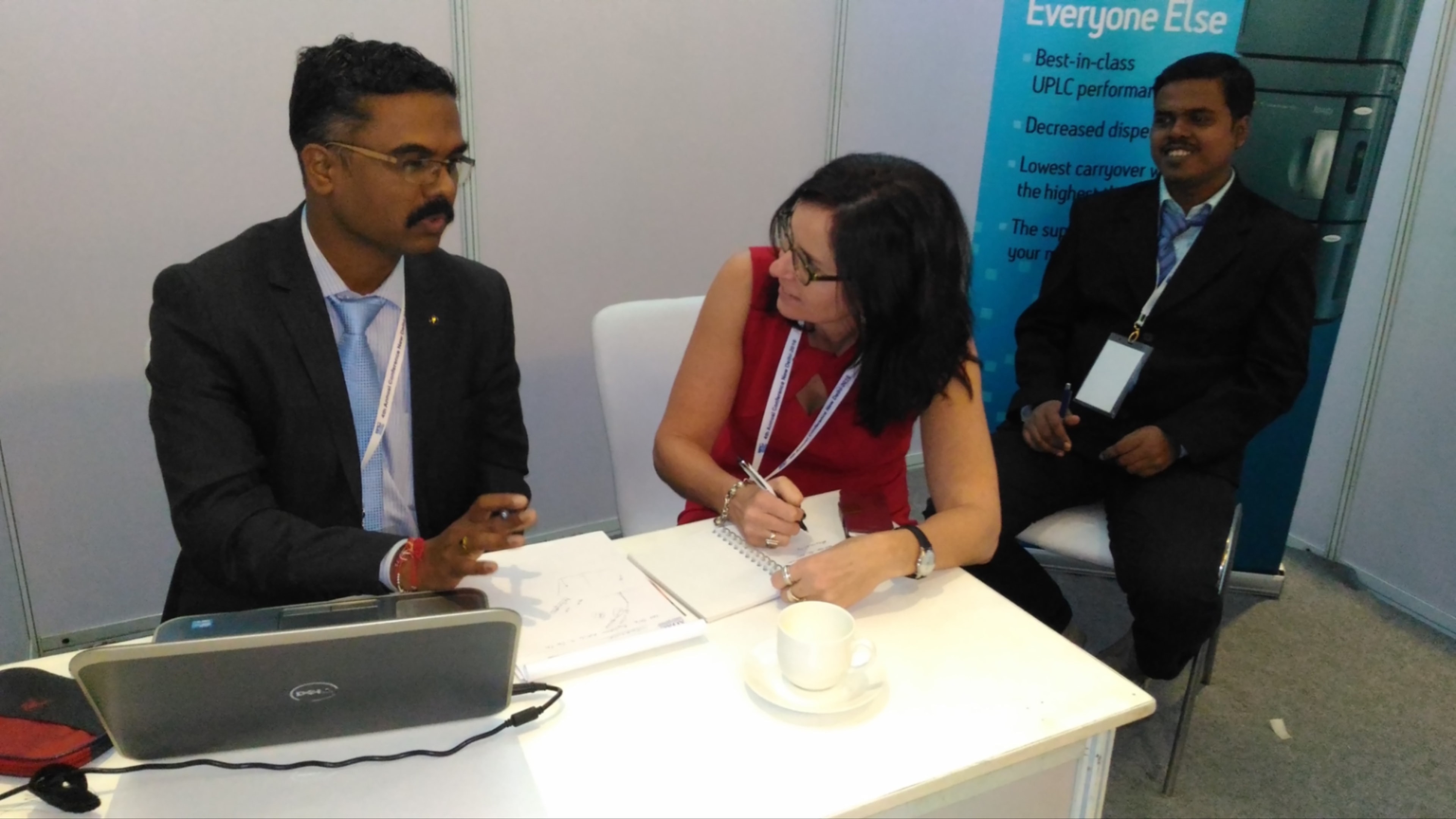 Business professionals collaborating